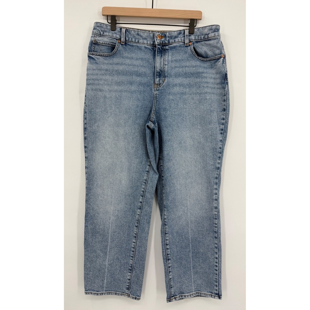 Talbots Jeans Blue 16 Petite Blue High Waist Relaxed Light Wash‎ Denim Pants